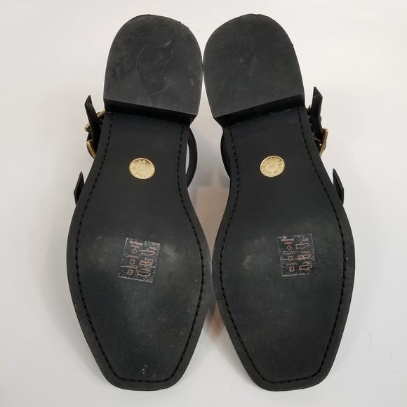 Rag & Bone Fallon Women's Dark Gray Black Leather Sandals Size 41 / 11 - Picture 10 of 14